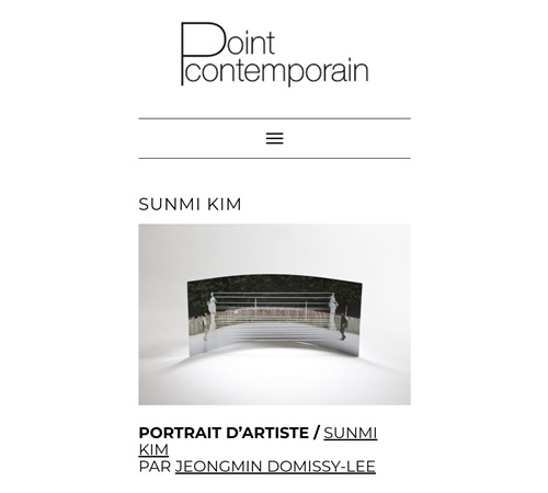 PORTRAIT D’ARTISTE – Sunmi Kim, POINT CONTEMPORAIN 2021